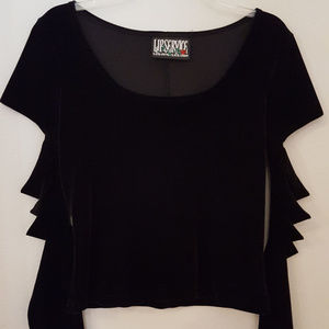 Vintage Lip Service Velvet Top "Cat Scratch Fever"